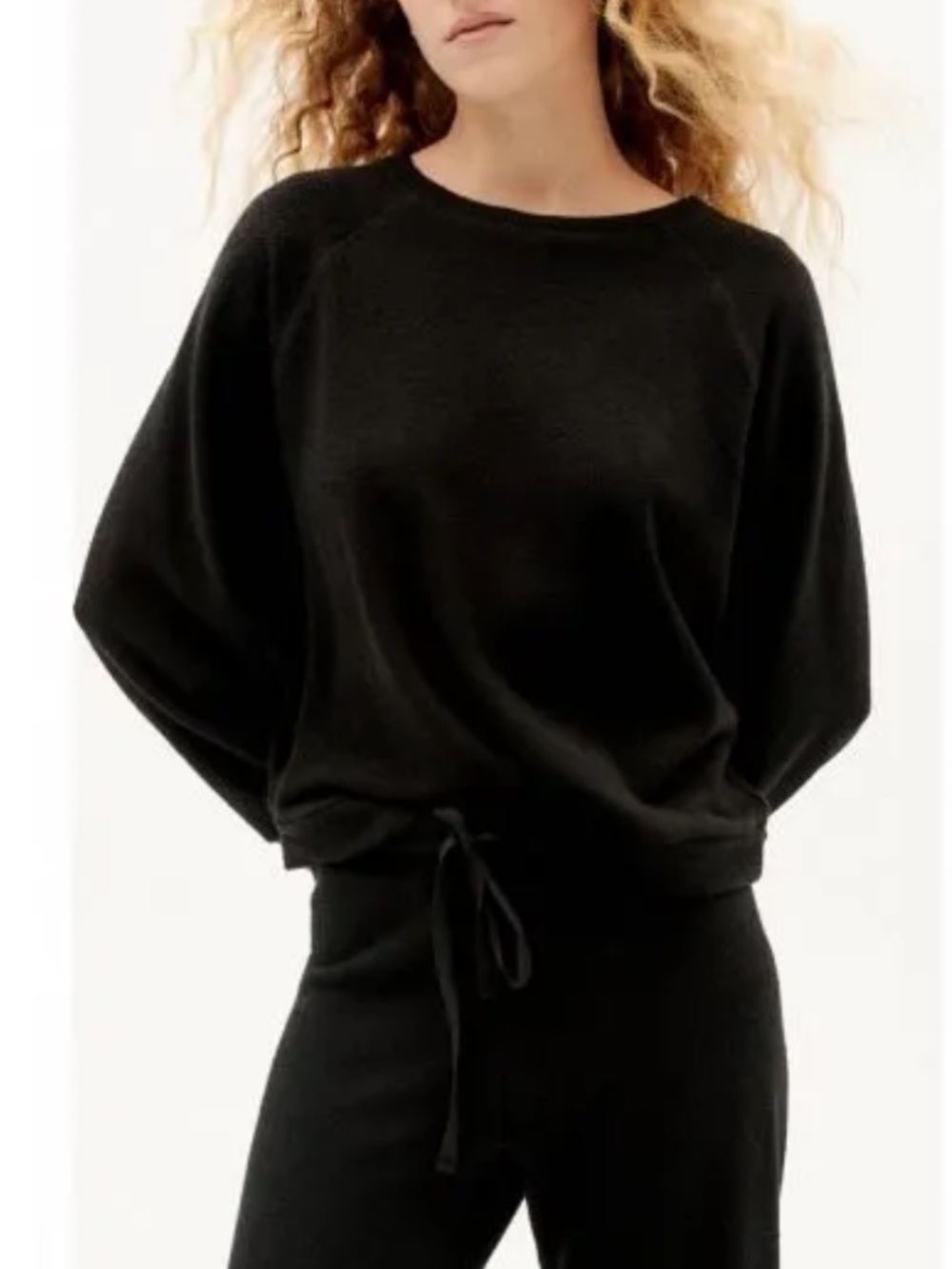 Thinking MU Trash Fontana Black Knit Sweatshirt Top Size S